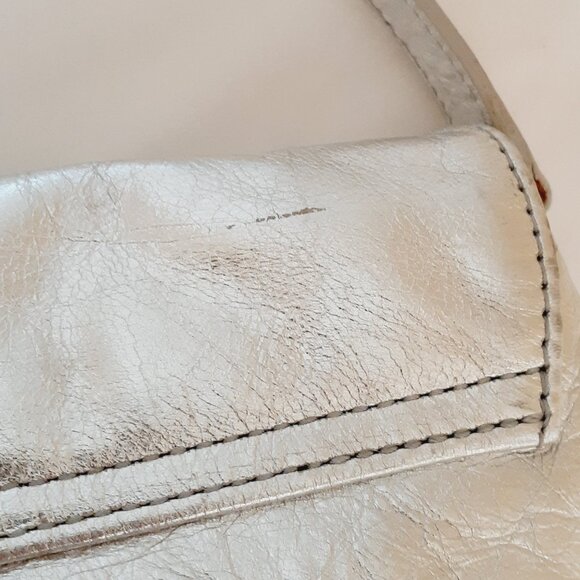 Helen Welsh Silver Leather Shoulder or Clutch Bag - Picture 11 of 16